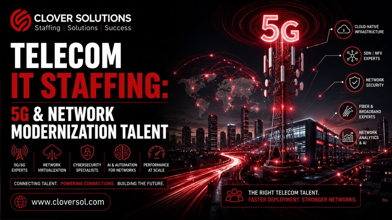Telecom IT staffing 5G network modernization engineers 2026